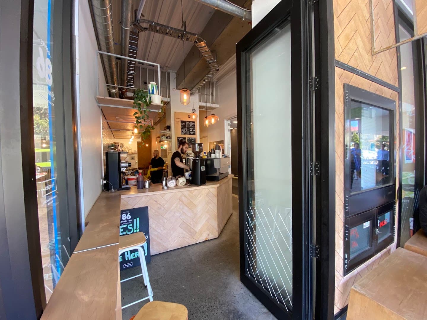 Interior of cafe CLOUD, specialty coffee shop in Wellington