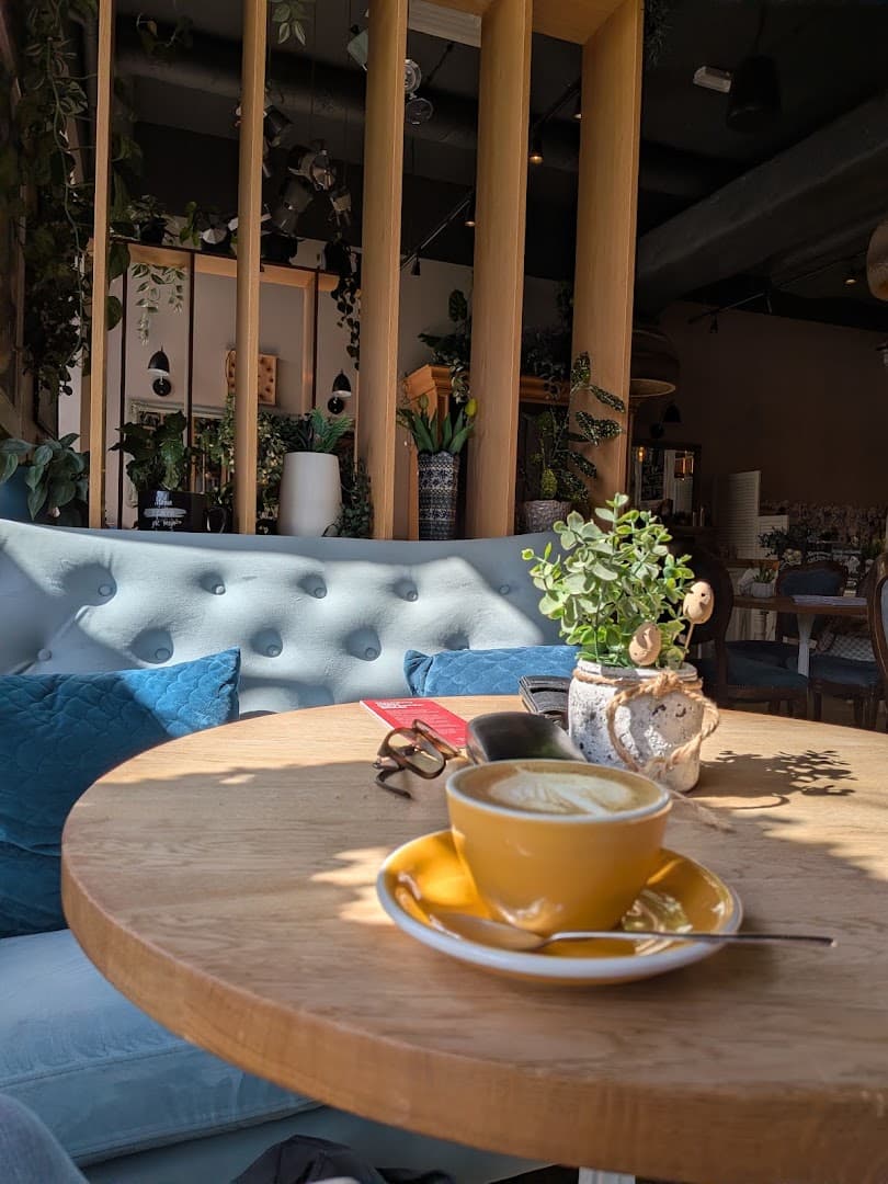 Interior of Ach Cafe, specialty coffee shop in Warsaw