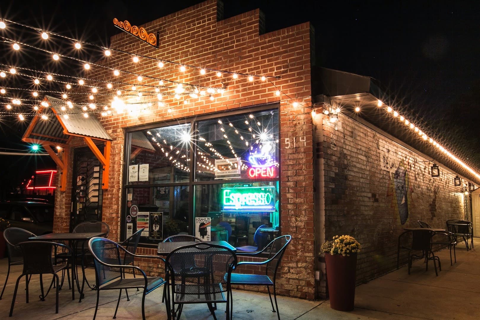 Storefront of Smelly Cat Coffeehouse & Roastery, specialty coffee shop in Charlotte