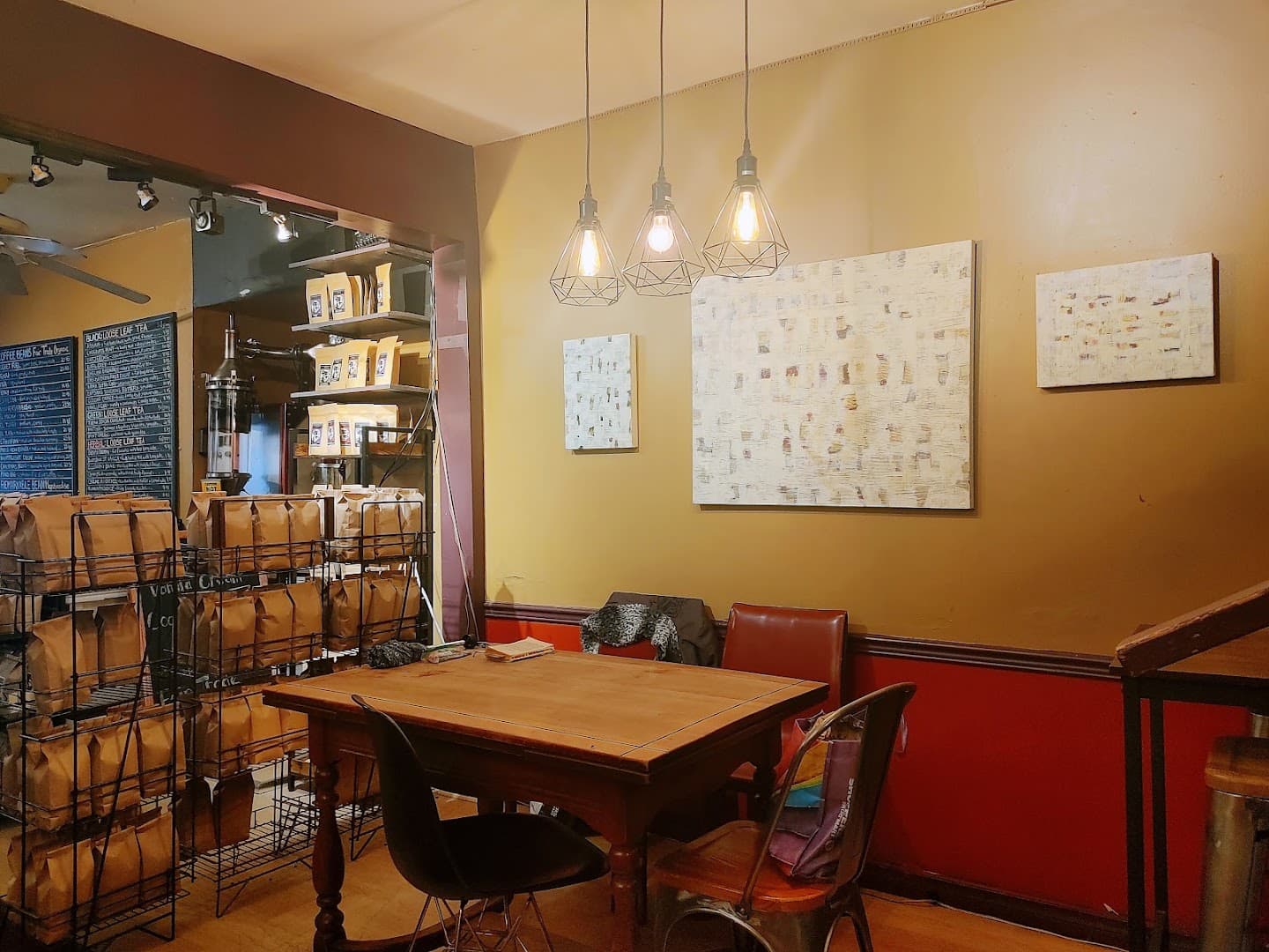 Interior of Remarkable Bean, specialty coffee shop in Toronto