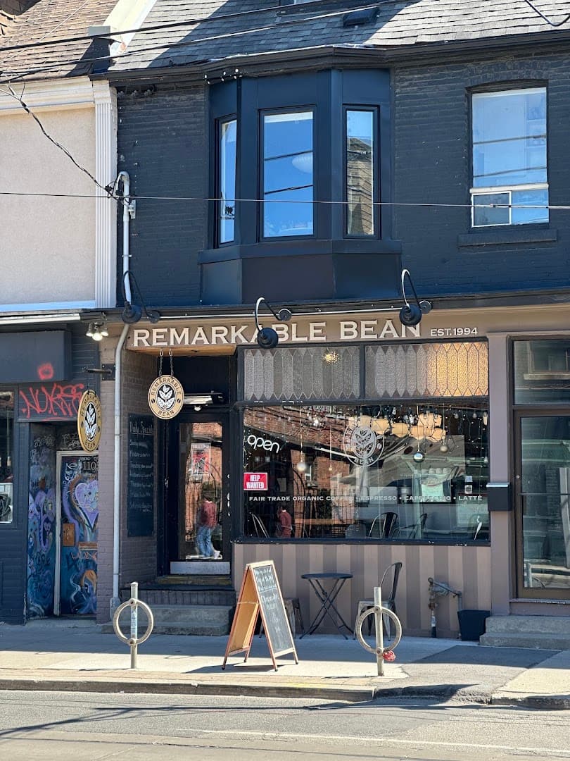 Storefront of Remarkable Bean, specialty coffee shop in Toronto