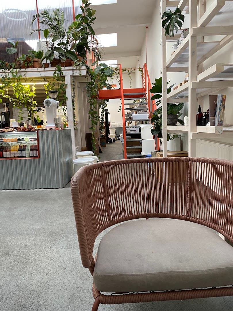 Interior of TYPIKA Karlín, specialty coffee shop in Prague