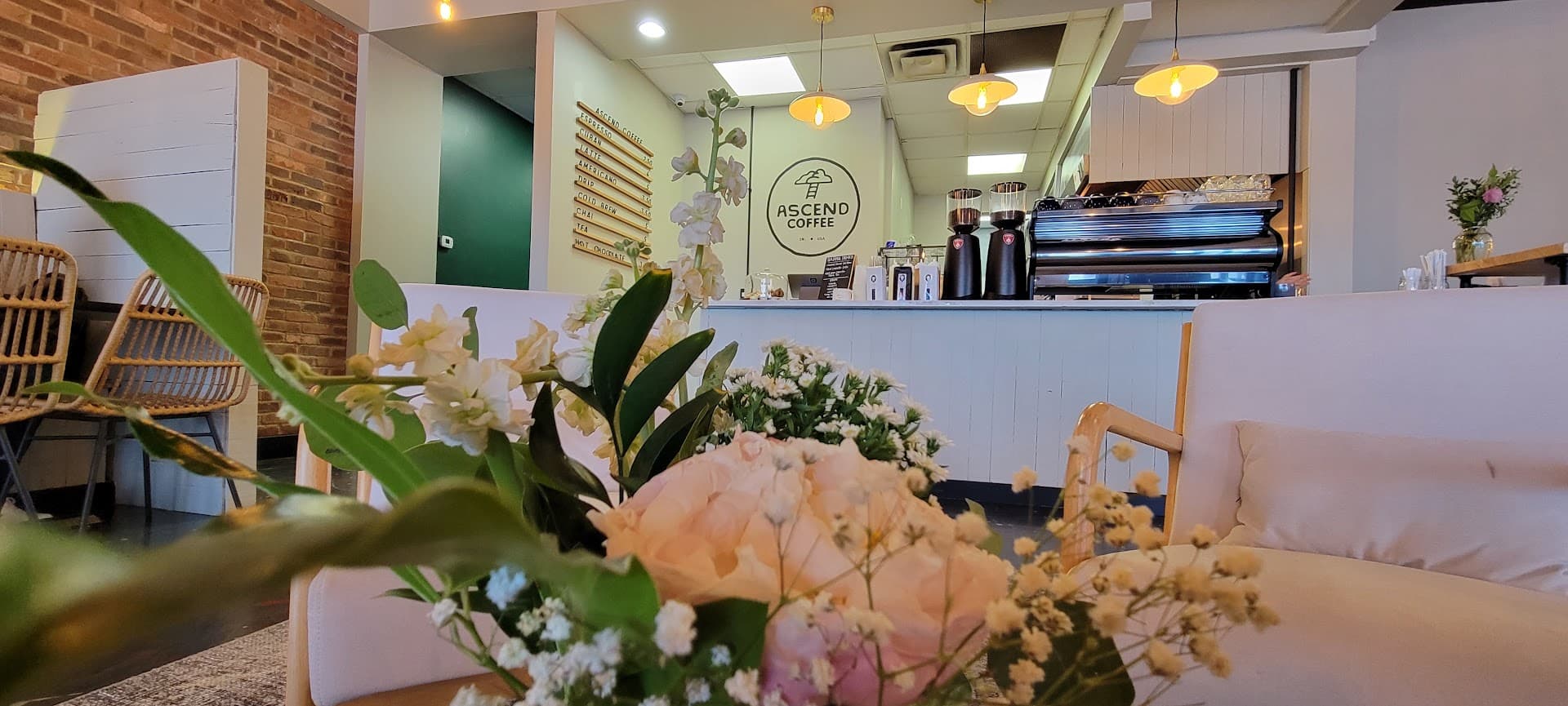 Interior of Ascend Coffee, specialty coffee shop in Indianapolis