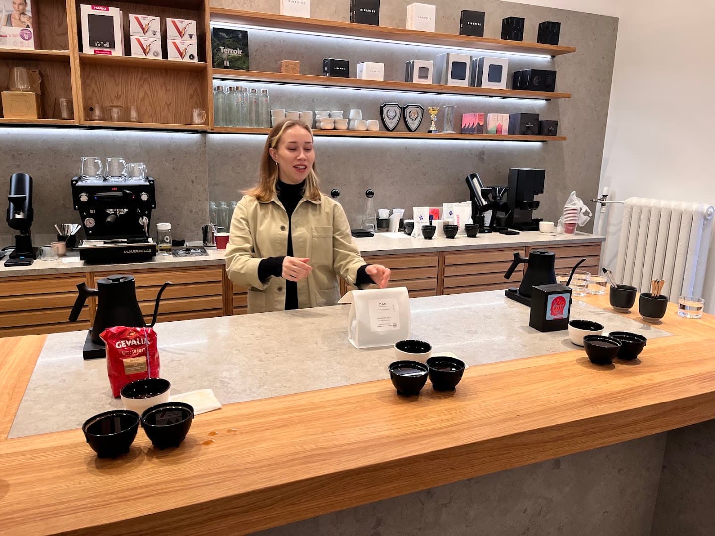 Interior of Nordic Brew Lab Stockholm Store, specialty coffee shop in Stockholm