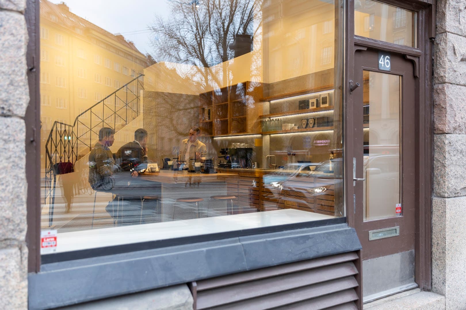 Storefront of Nordic Brew Lab Stockholm Store, specialty coffee shop in Stockholm