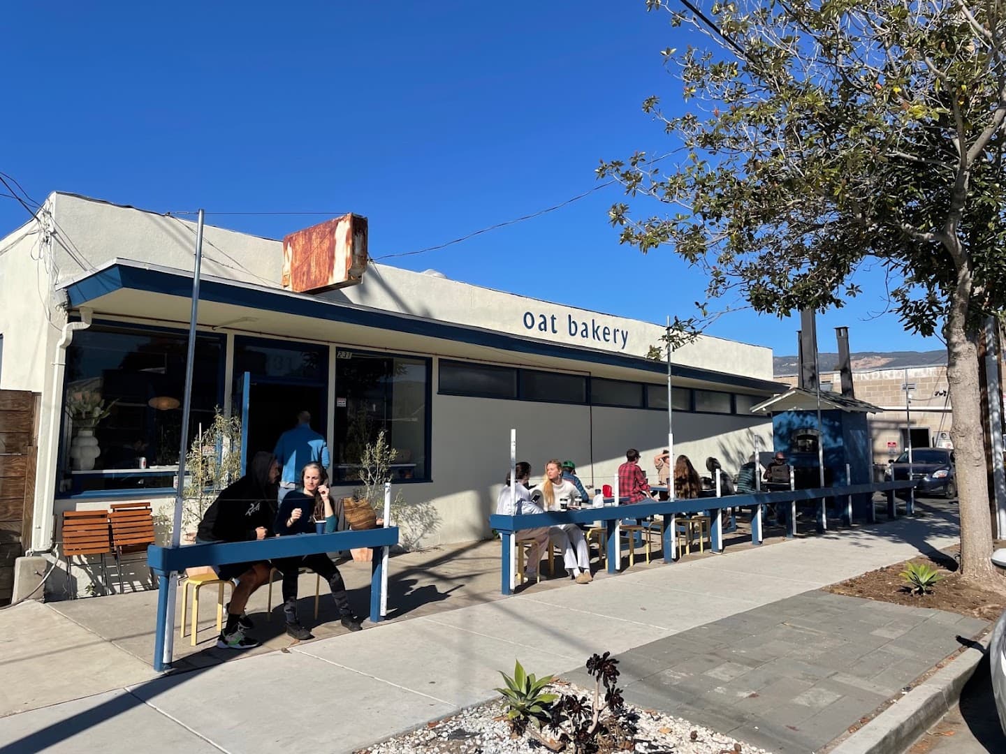 Storefront of Oat Bakery, specialty coffee shop in Santa Barbara