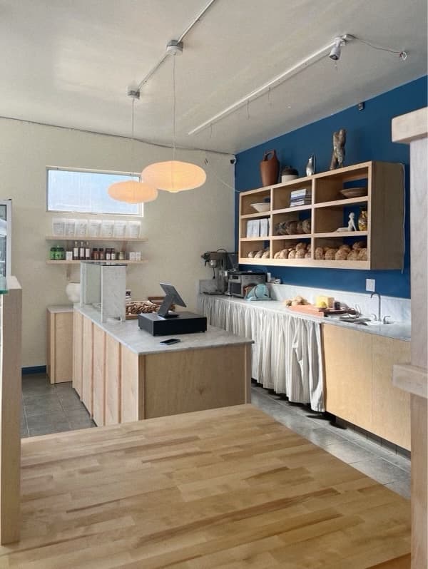 Interior of Oat Bakery, specialty coffee shop in Santa Barbara