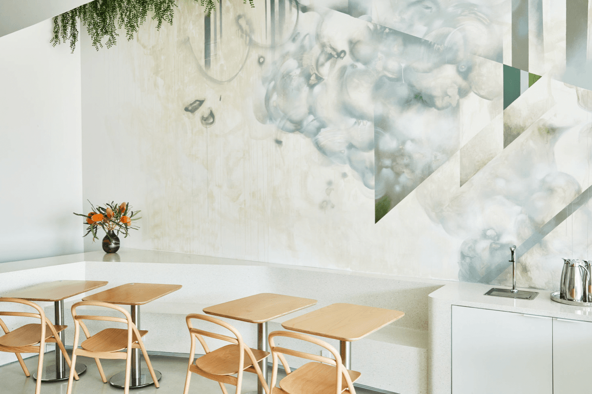 Interior of Coffee For Sasquatch, specialty coffee shop in Los Angeles