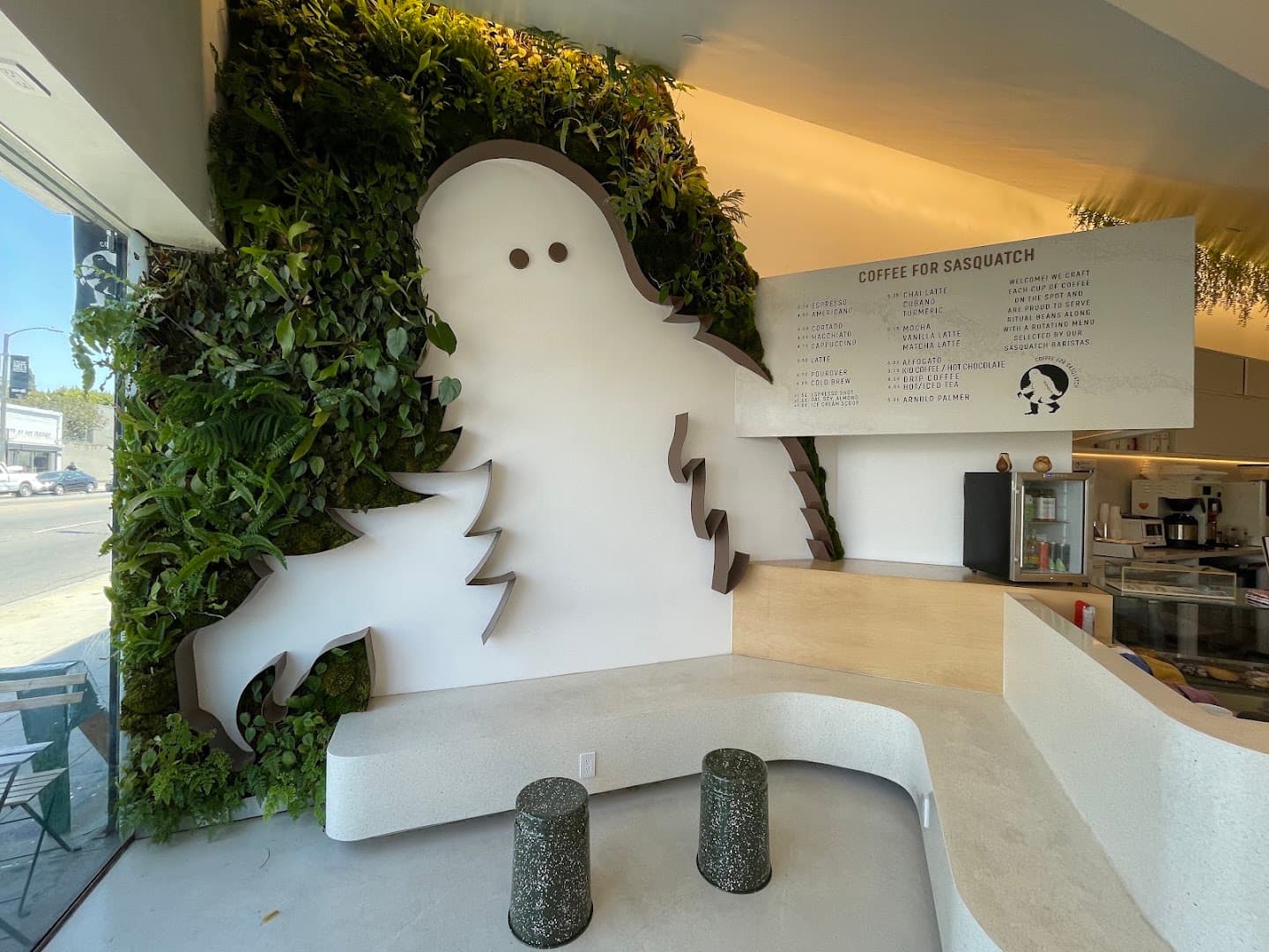 Interior of Coffee For Sasquatch, specialty coffee shop in Los Angeles