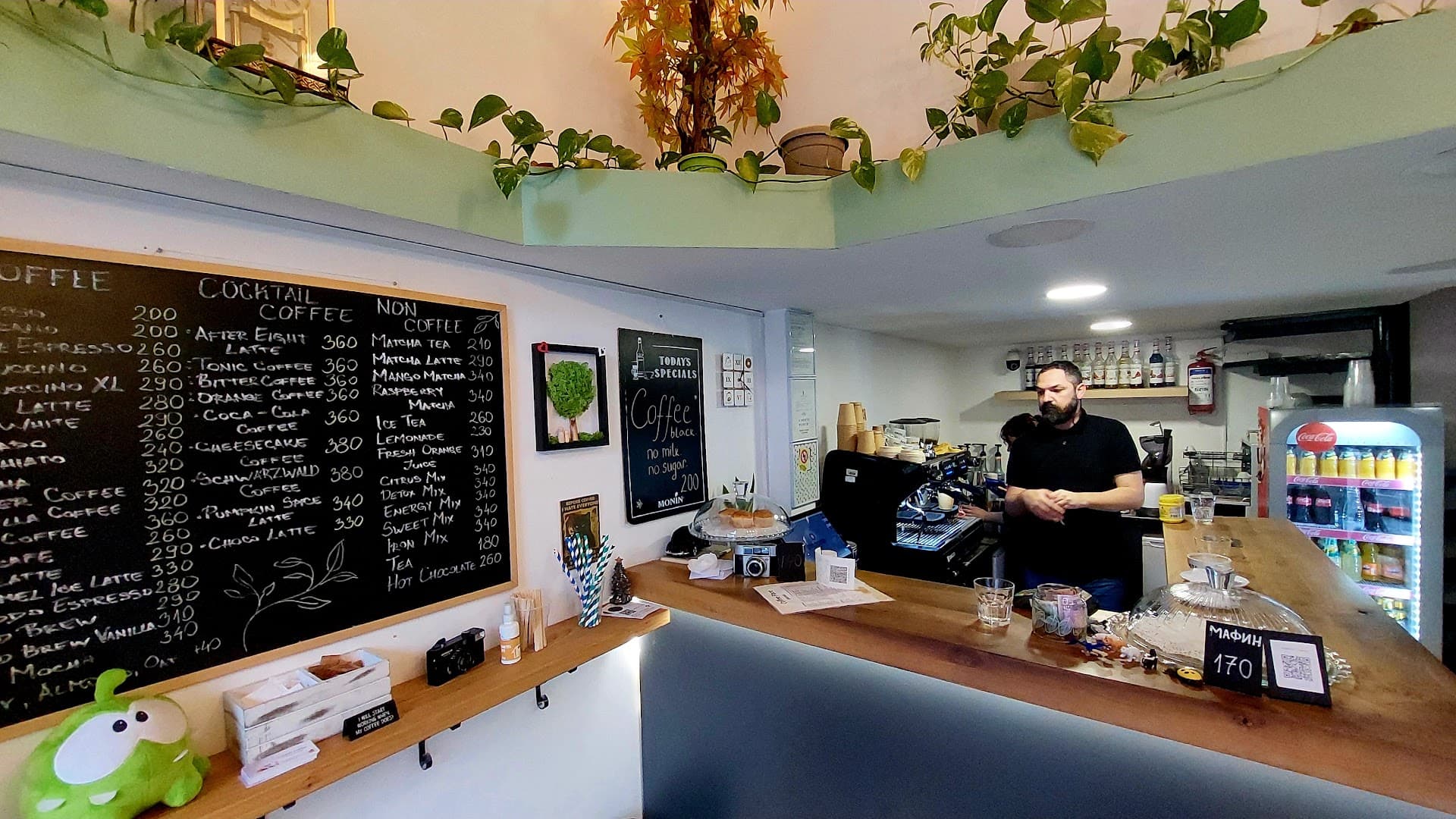Interior of Coffee place, specialty coffee shop in Belgrade
