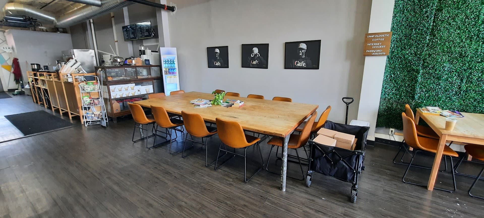Interior of Unapologetic Coffee, specialty coffee shop in Buffalo