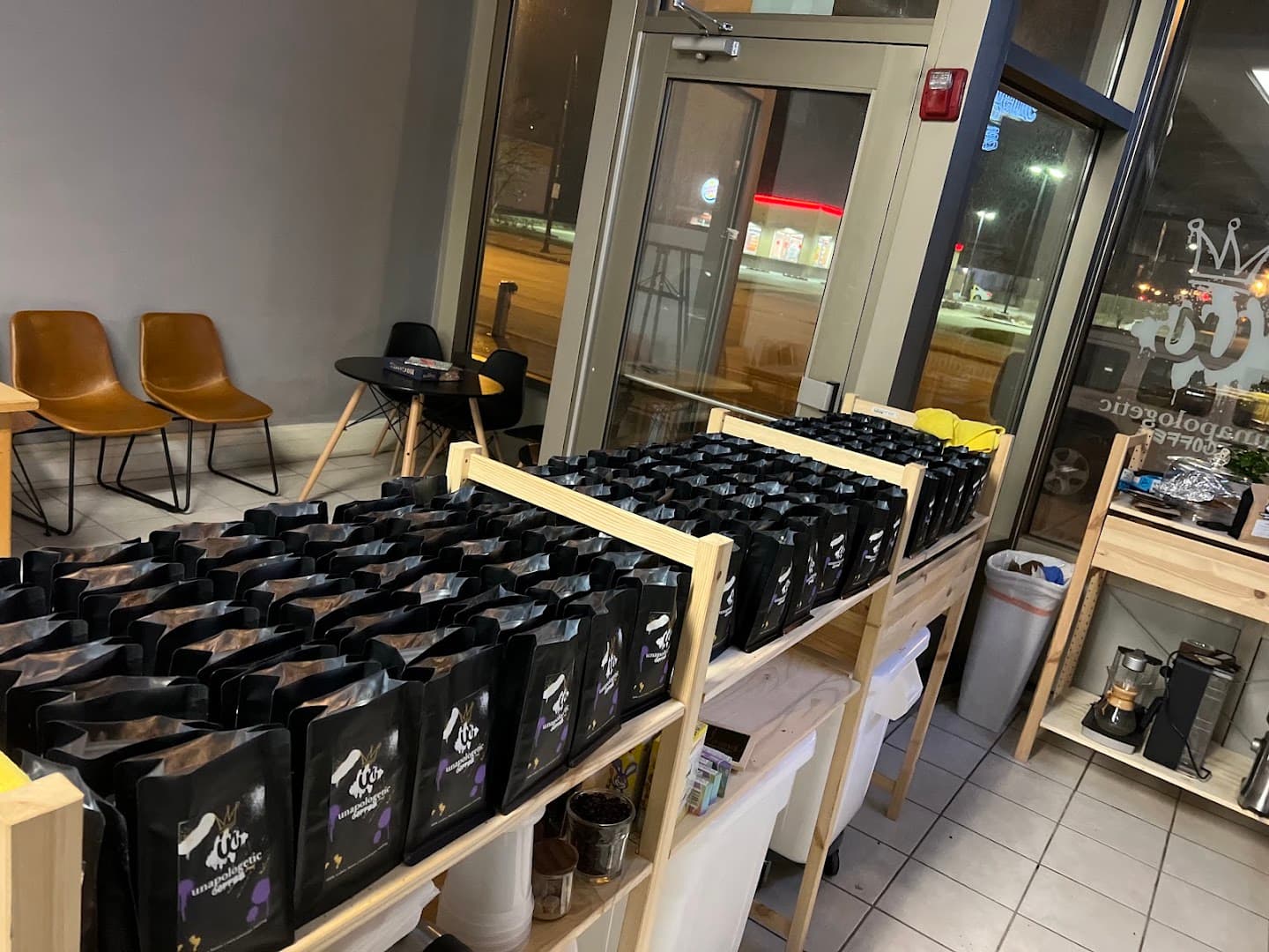 Interior of Unapologetic Coffee, specialty coffee shop in Buffalo