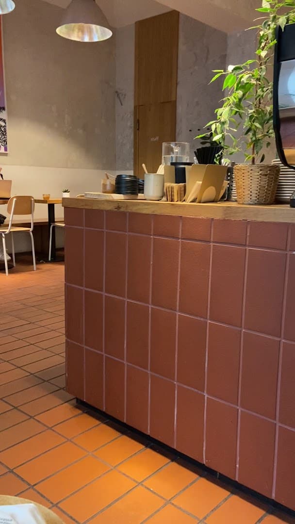 Interior of Kin & K Bakery Korunní, specialty coffee shop in Prague