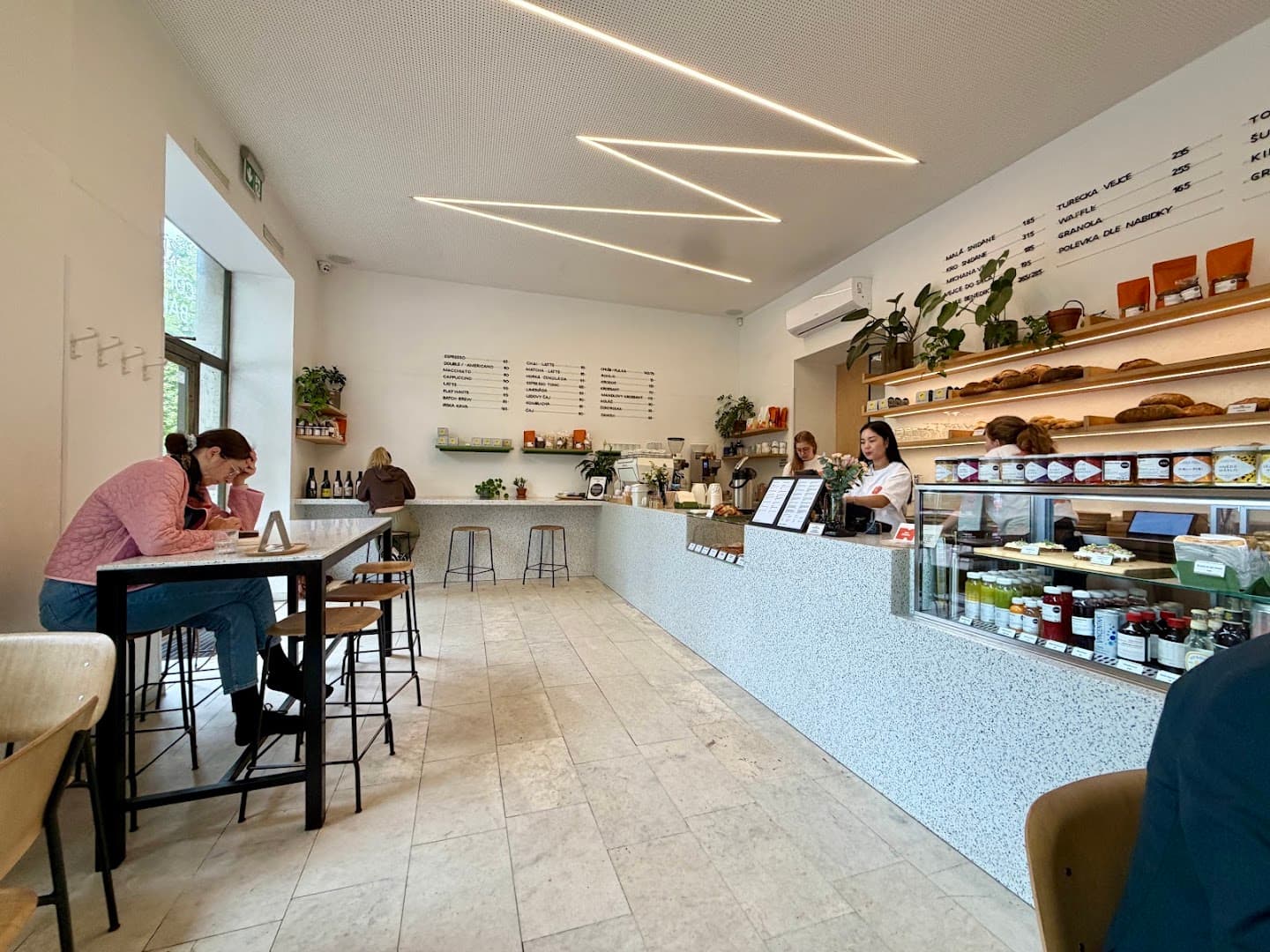 Interior of Kro Coffee, specialty coffee shop in Prague