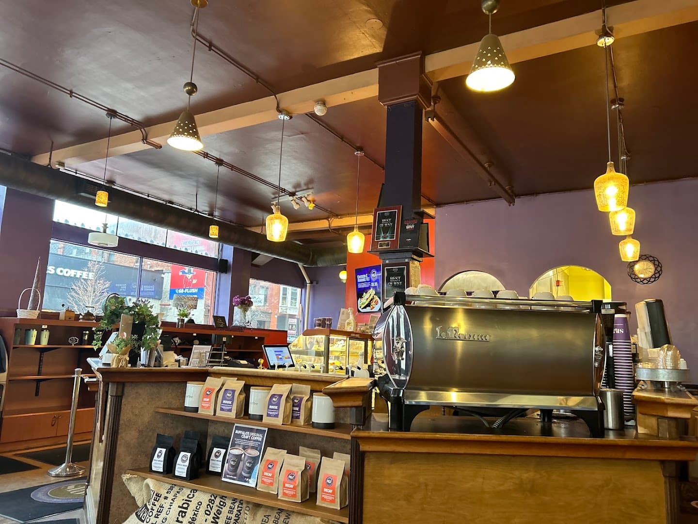 Interior of SPoT Coffee Delaware/Chippewa, specialty coffee shop in Buffalo