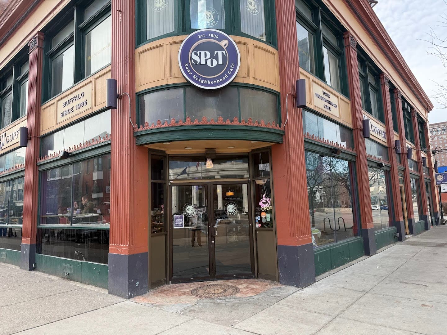 Storefront of SPoT Coffee Delaware/Chippewa, specialty coffee shop in Buffalo