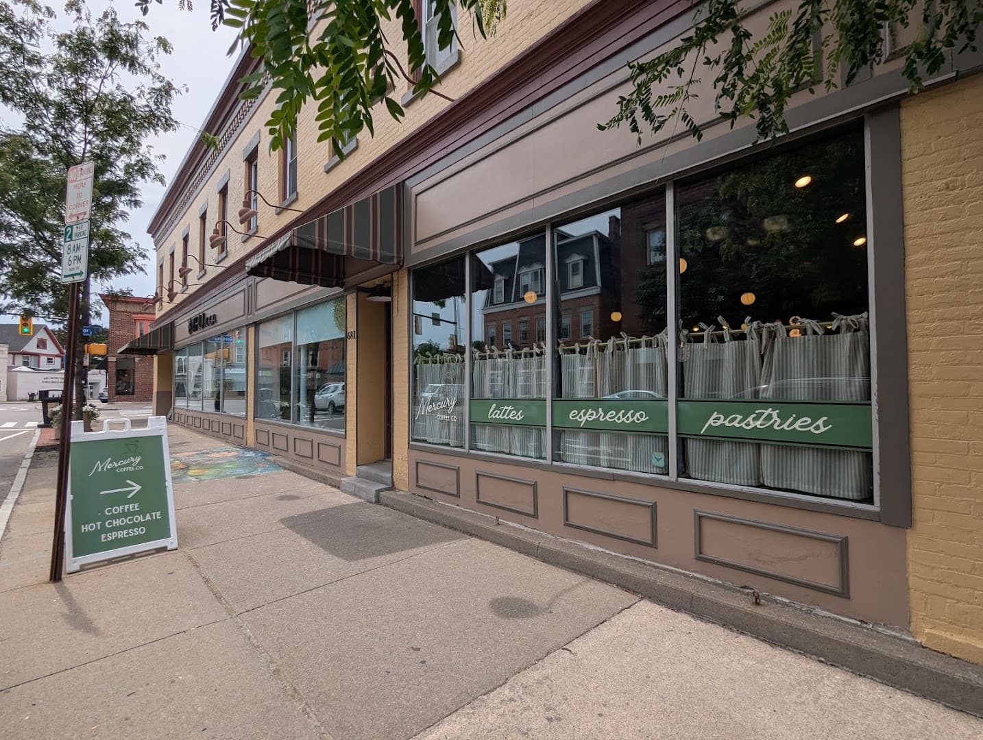 Storefront of Kovella Coffee, specialty coffee shop in Rochester