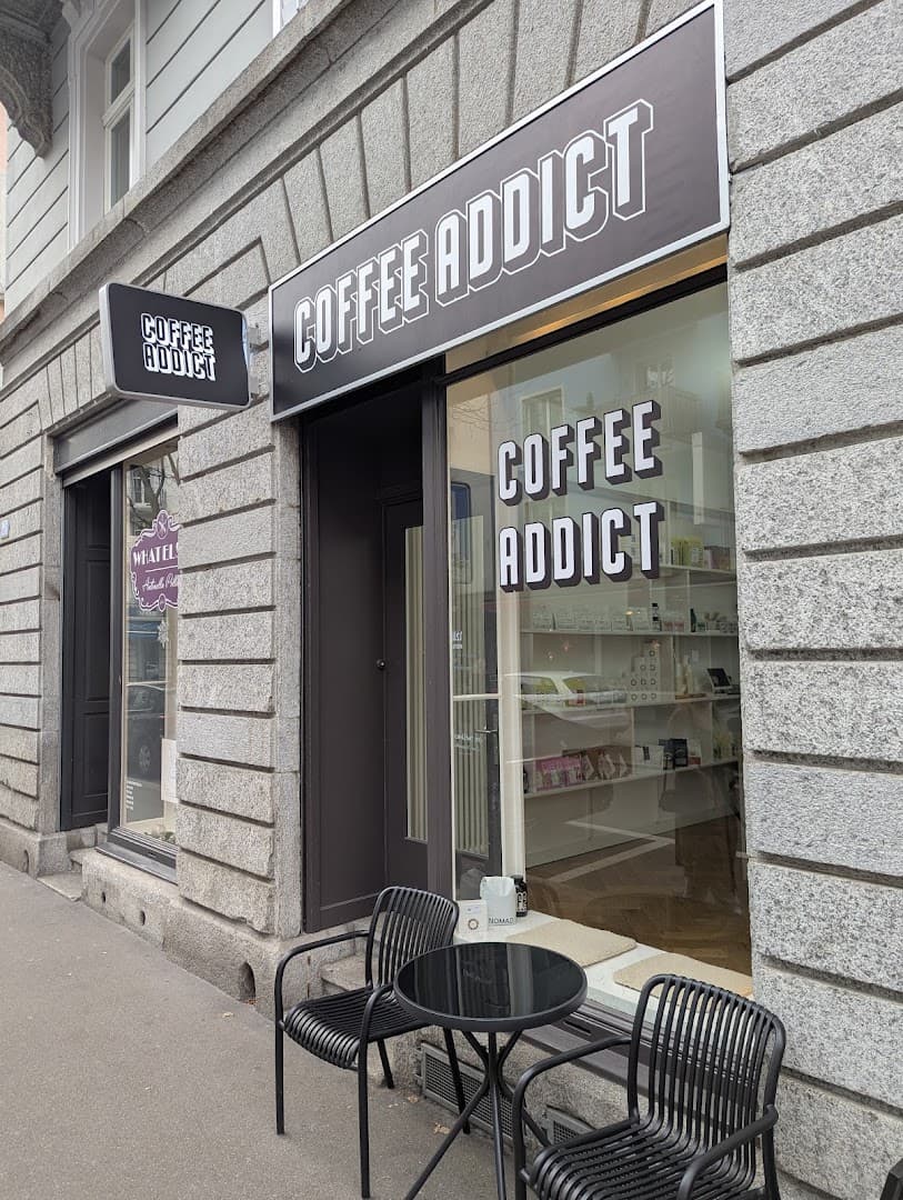 Storefront of COFFEE ADDICT, specialty coffee shop in Zurich