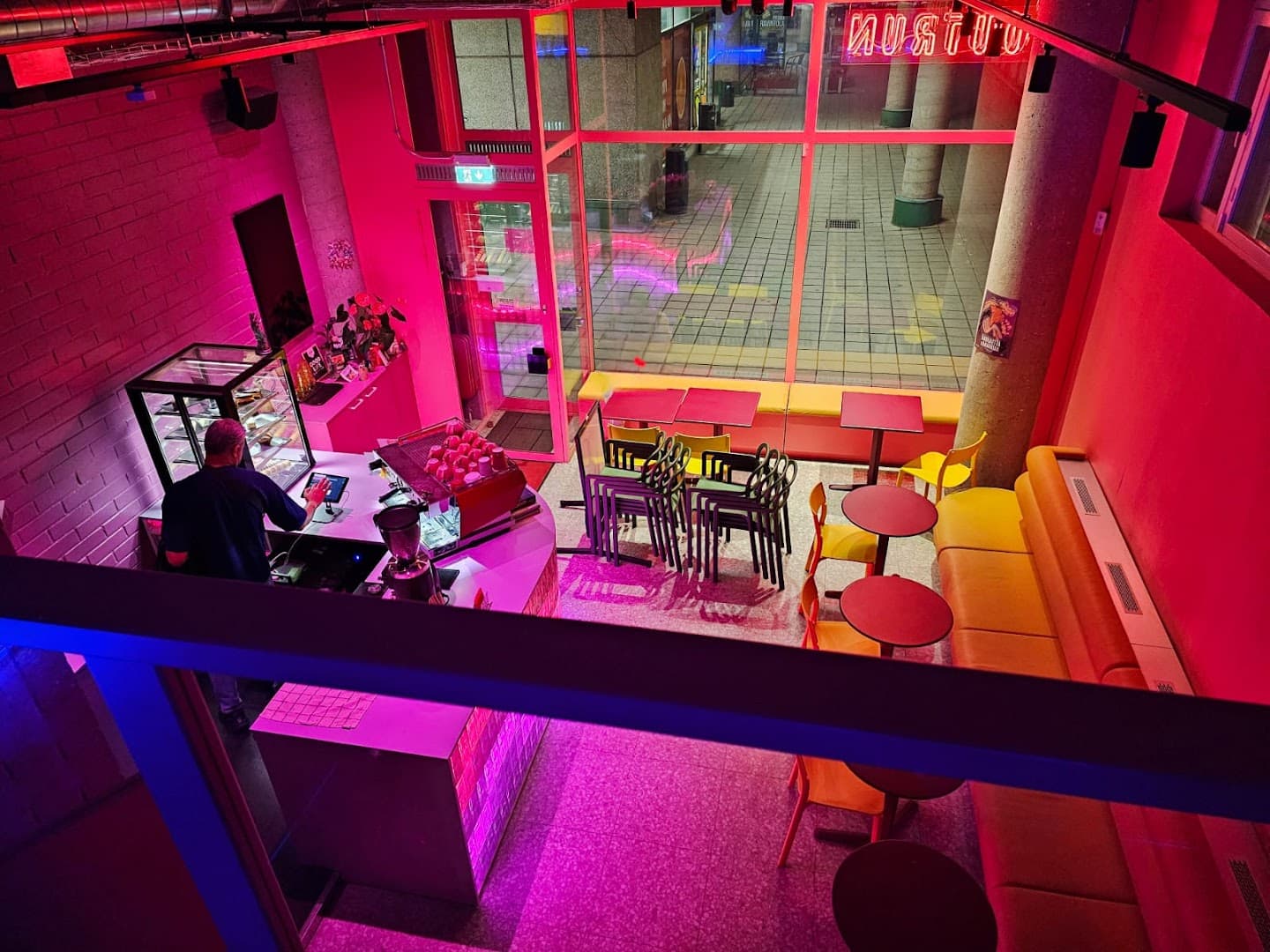 Interior of Outrun Cafe, specialty coffee shop in Helsinki