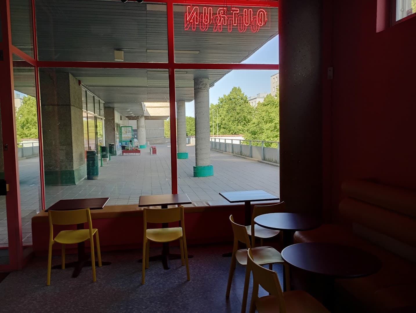 Interior of Outrun Cafe, specialty coffee shop in Helsinki