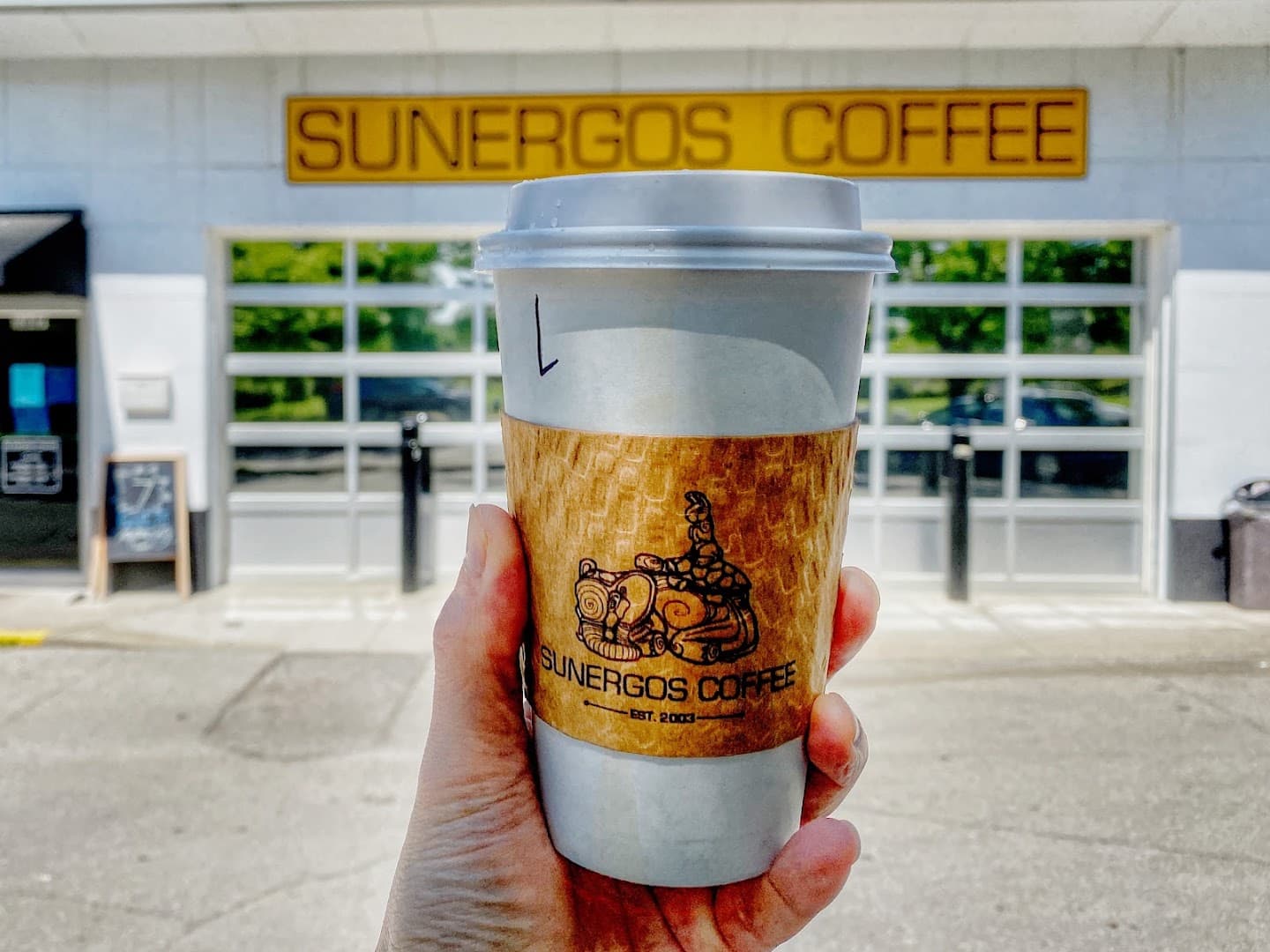 Coffee at Sunergos Coffee, specialty coffee shop in Louisville