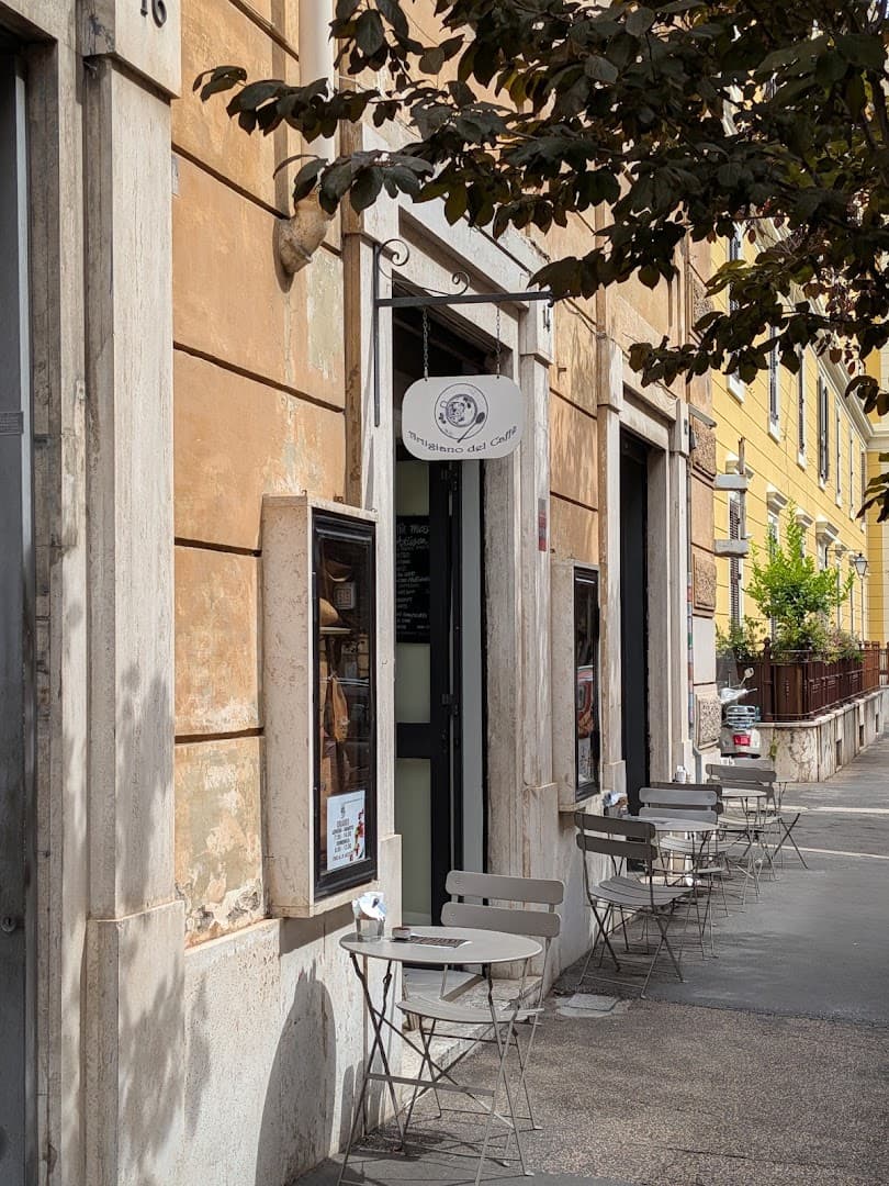 Storefront of Artigiano Del Caffè, specialty coffee shop in Rome