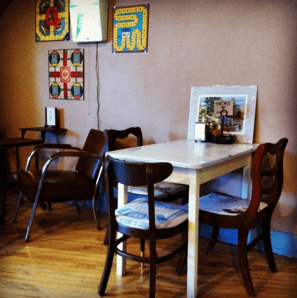Interior of Sprocket Cafe, specialty coffee shop in Milwaukee