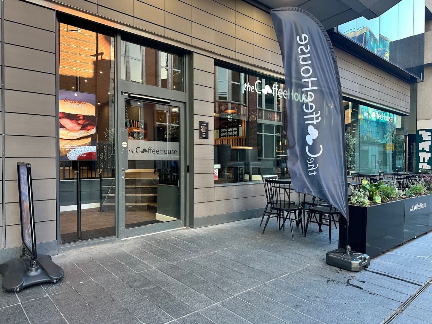 Storefront of Coffee House City Tower, specialty coffee shop in Manchester