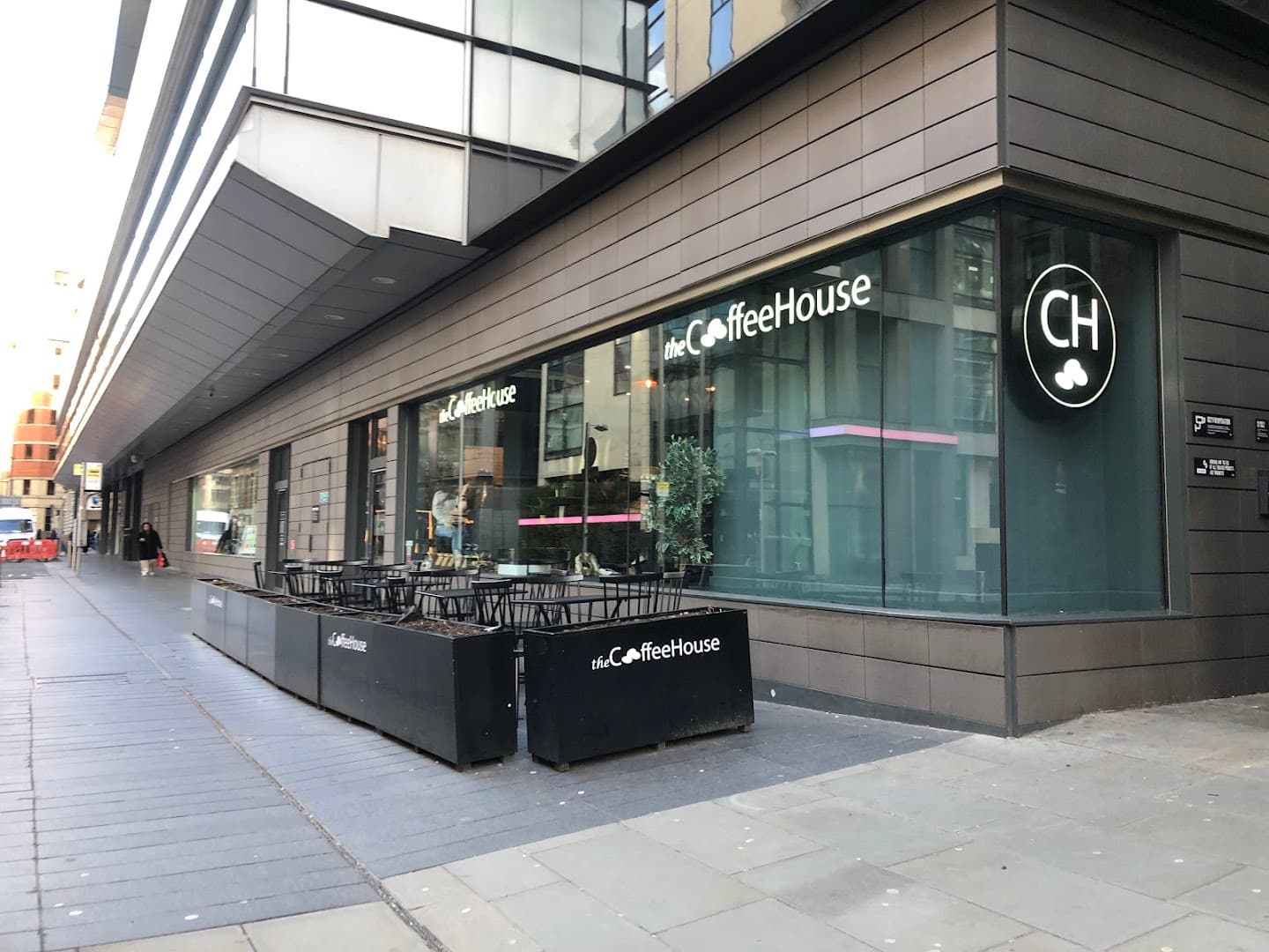 Storefront of Coffee House City Tower, specialty coffee shop in Manchester