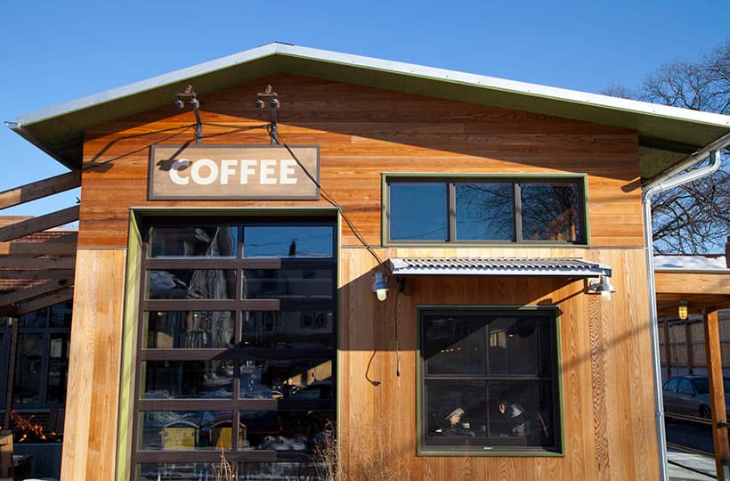 Storefront of Colectivo Coffee 68th St., specialty coffee shop in Milwaukee