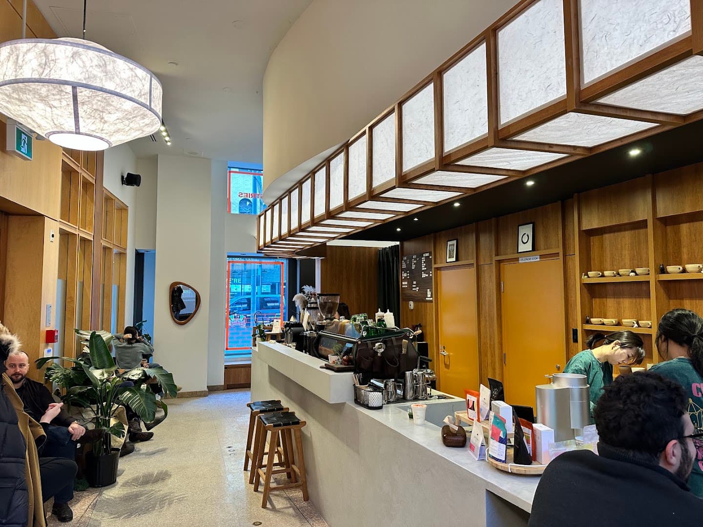 Interior of The Brick Room (一期一会), specialty coffee shop in Toronto