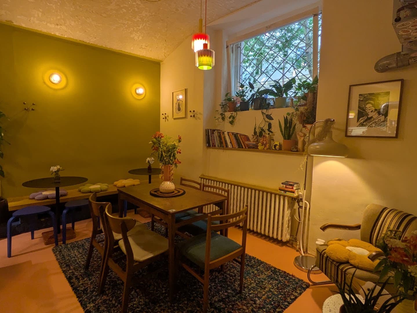 Interior of may cafe, specialty coffee shop in Prague