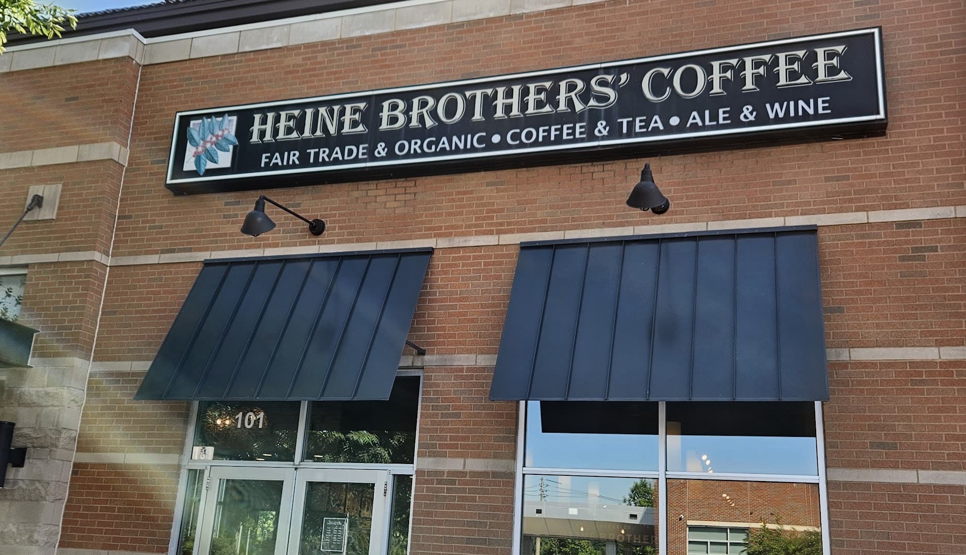 Storefront of Heine Brothers Coffee - Blankenbaker, specialty coffee shop in Louisville