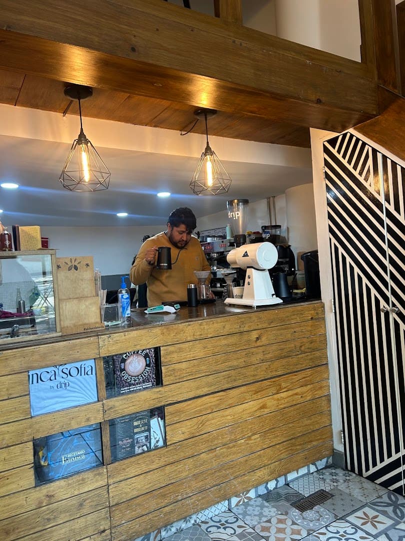 Interior of Drip Specialty Coffee, specialty coffee shop in Mexico City