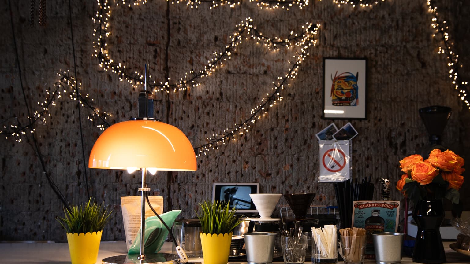 Interior of Pržionica, specialty coffee shop in Belgrade