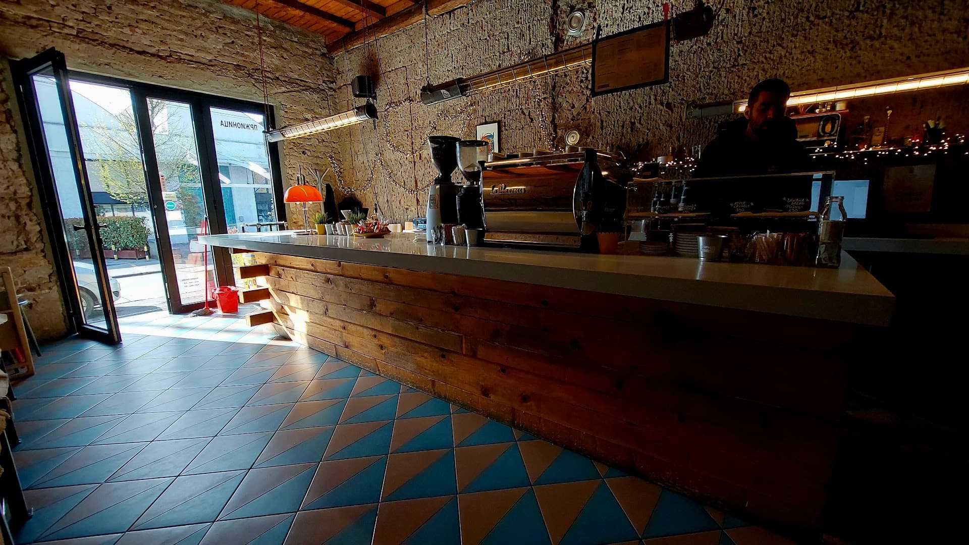 Interior of Pržionica, specialty coffee shop in Belgrade