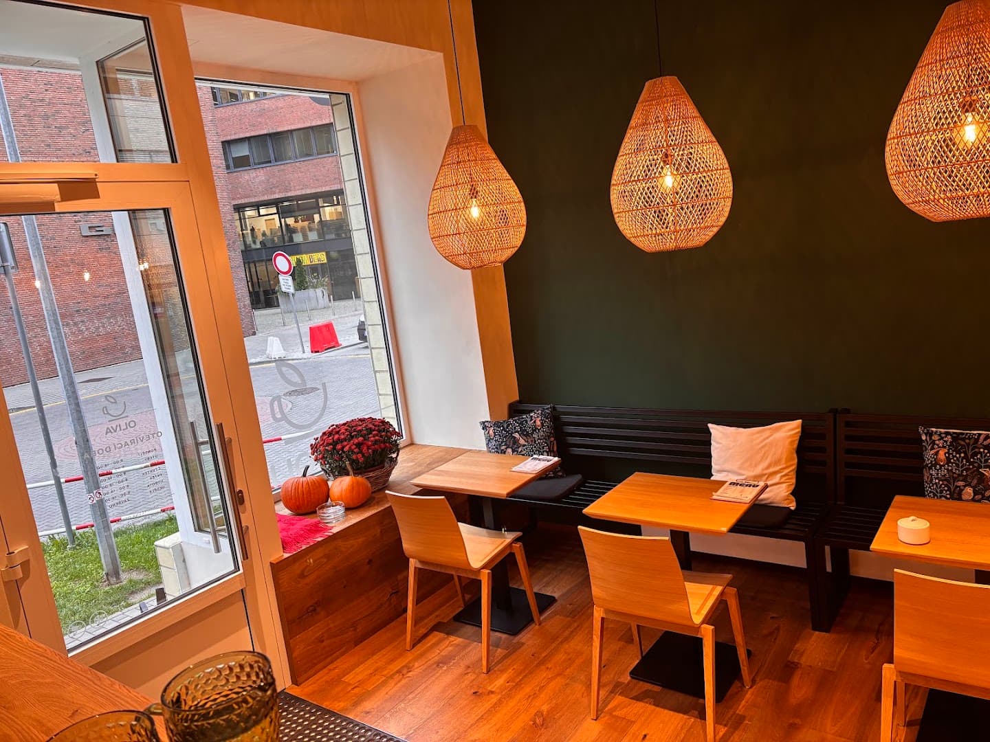 Interior of Kafe Oliva, specialty coffee shop in Prague