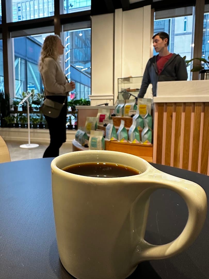 Interior of SK Coffee: Downtown Minneapolis, specialty coffee shop in Minneapolis