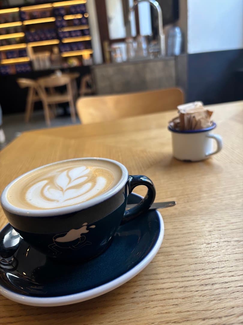 Coffee at Kafe Francin, specialty coffee shop in Prague