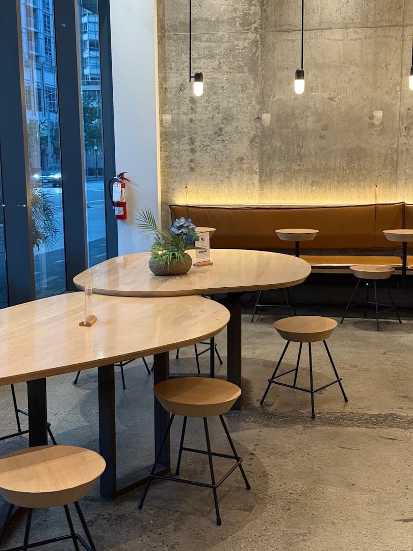 Interior of NEO COFFEE BAR, specialty coffee shop in Toronto