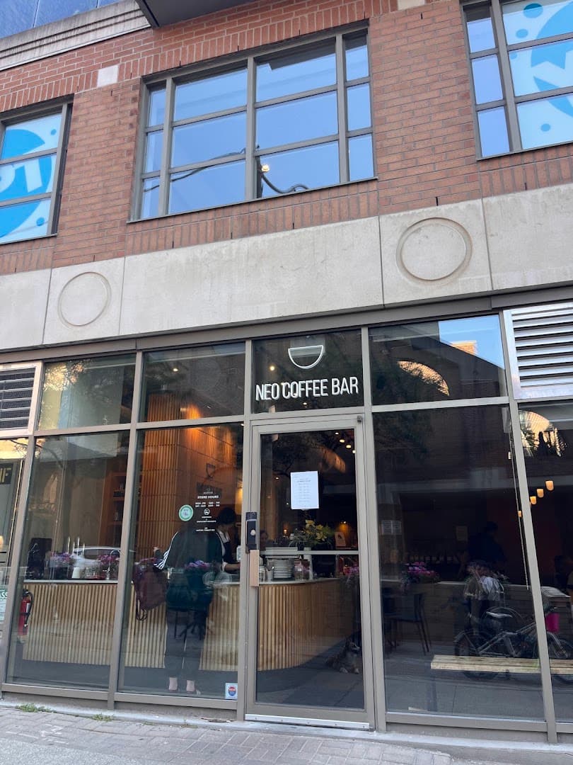 Storefront of NEO COFFEE BAR, specialty coffee shop in Toronto