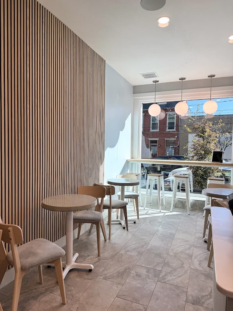 Interior of Denim Coffee, specialty coffee shop in Lancaster