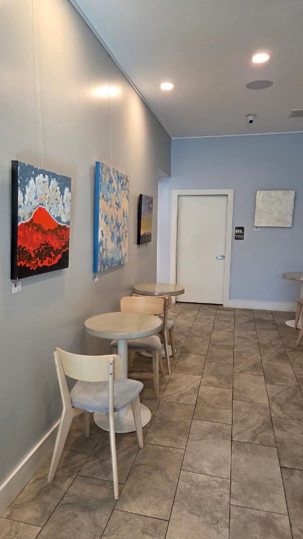 Interior of Denim Coffee, specialty coffee shop in Lancaster