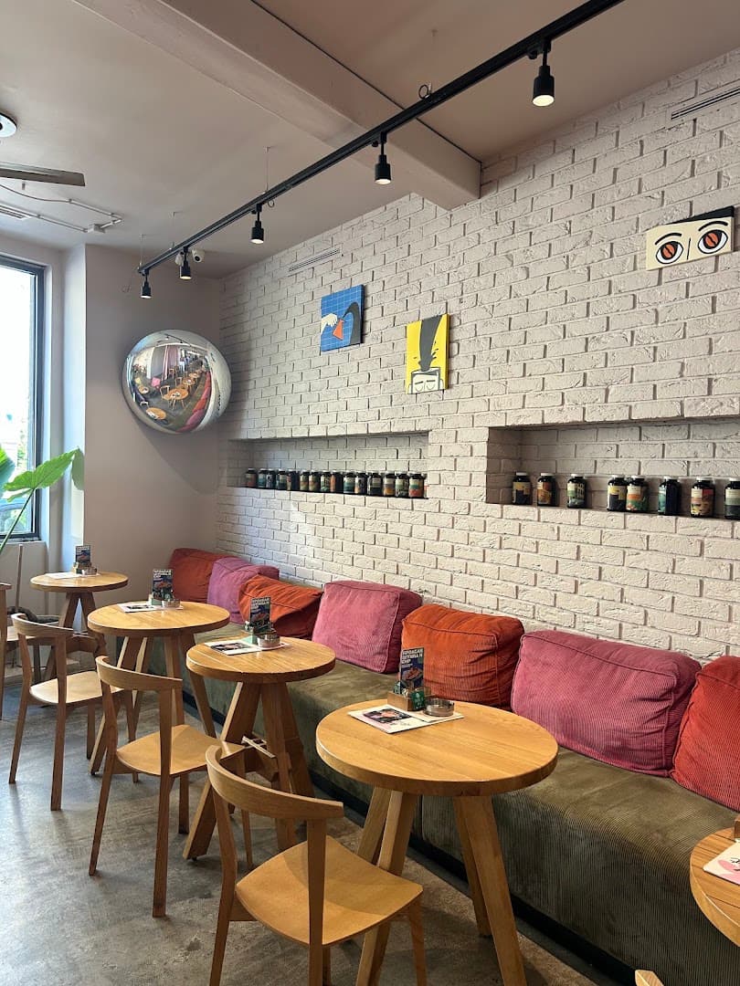 Interior of Kafeterija Čarli Čaplin, specialty coffee shop in Belgrade