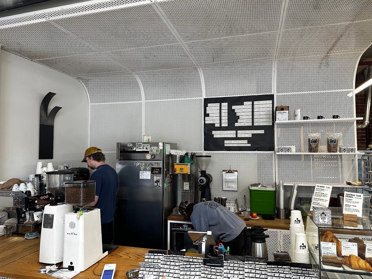 Interior of SAM JAMES COFFEE BAR - BROCK, specialty coffee shop in Toronto