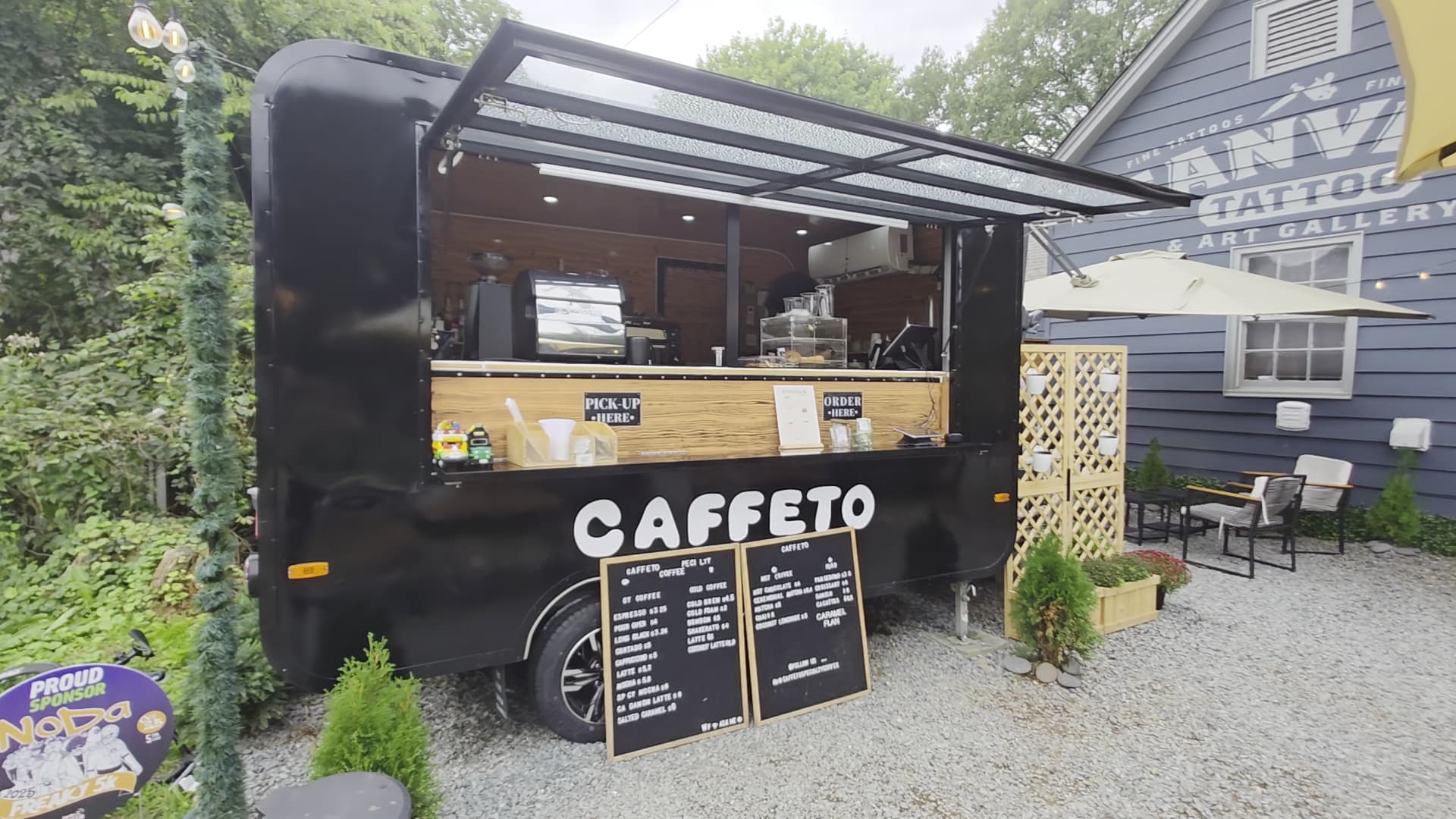 Storefront of Caffeto Specialty Coffee, specialty coffee shop in Charlotte