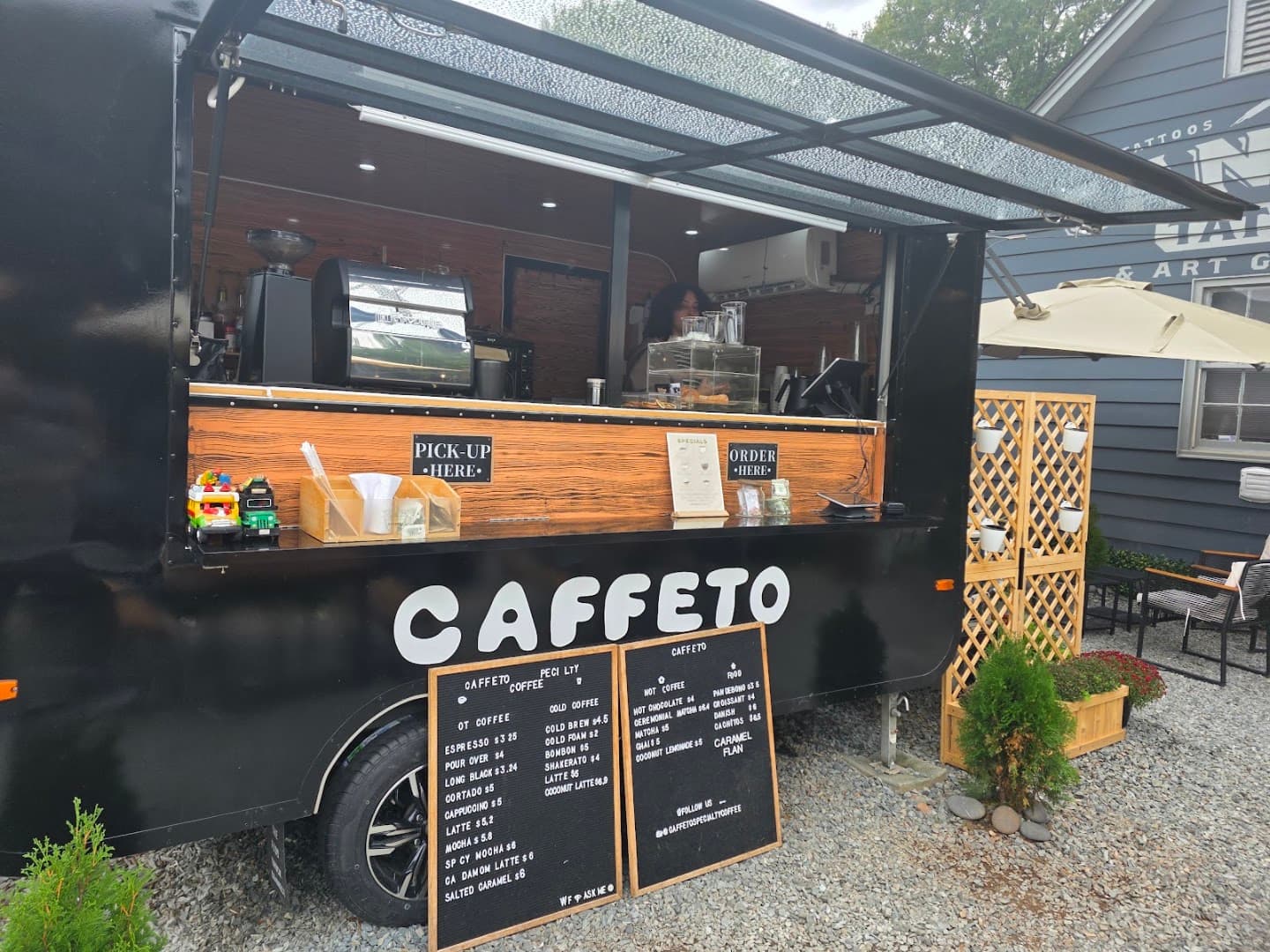 Storefront of Caffeto Specialty Coffee, specialty coffee shop in Charlotte