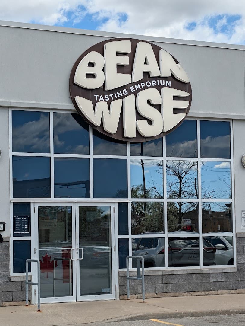Storefront of BEANWISE, specialty coffee shop in Toronto