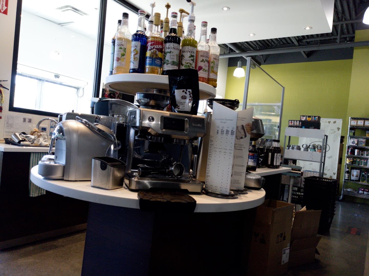 Interior of BEANWISE, specialty coffee shop in Toronto