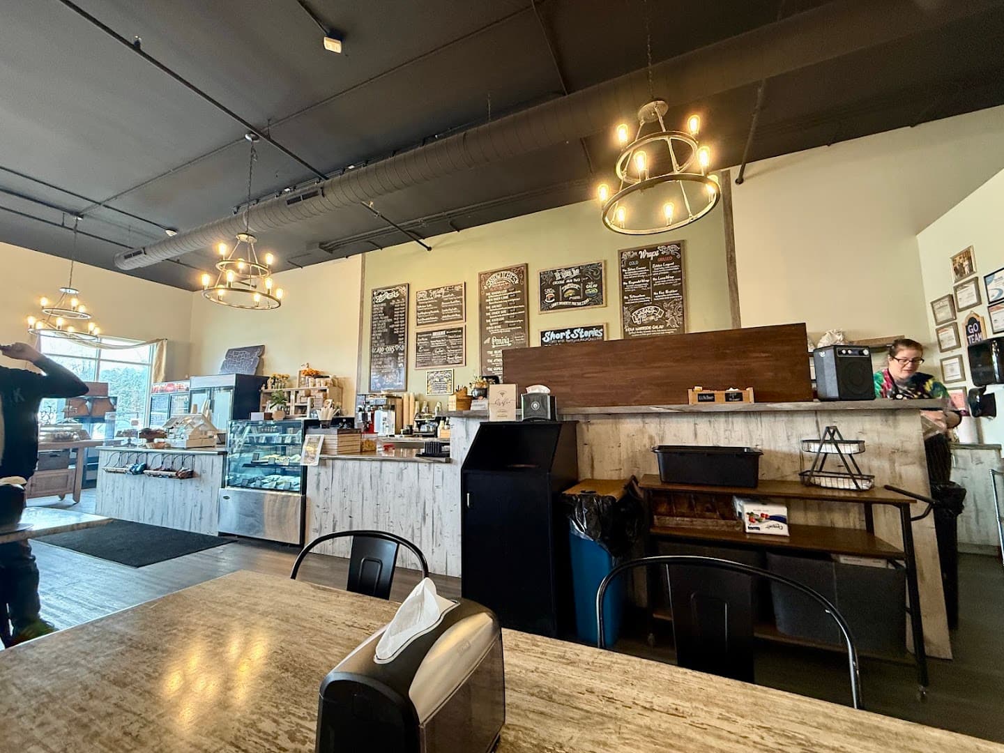 Interior of Pure Imagination Cafe, specialty coffee shop in Rochester